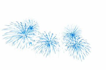 Fireworks illustration art on white background.