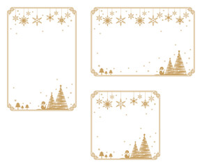 Decorative frame with snowflake theme.Decorative frame with winter theme.A frame that gave a change in size to the same design.Good frame for a4 size paper.Certificate frame.