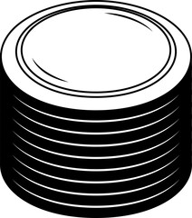 Monochrome Coin medals piled up a little