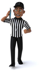 Fun 3D Illustration of an american Referee