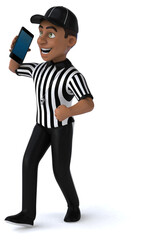 Fun 3D Illustration of an american Referee