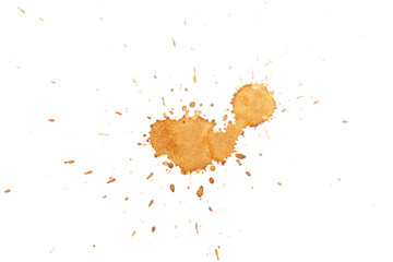 Coffee stain on white background
