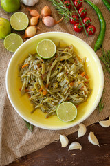 bush bean appetizer healthy food - turkish name cali fasulye