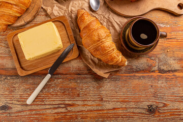 Top view of croissant