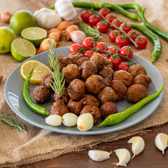 Meatball (kofte or kofta) healthy meals - turkish name misket kofte