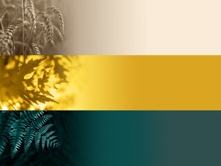 Color trends of 2021: tidewater green, fortuna gold, set champagne background