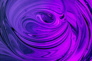 Purple and magenta waves on fusion of colors. Fluid Art. Abstract marble background or texture