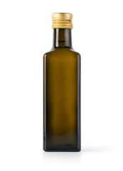 Olive oil bottle on a white background