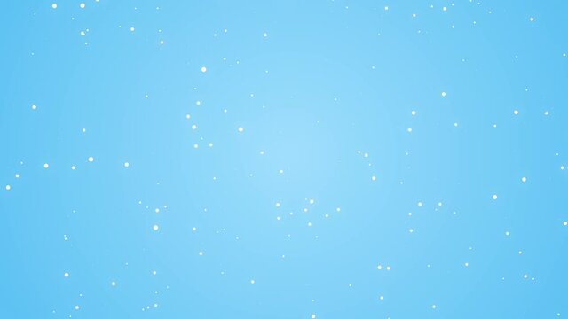 Snowfall on a blue background 2d animation hd resolution
