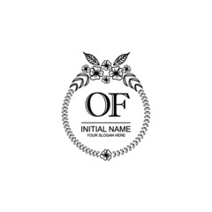 OF Initial handwriting logo template vector 