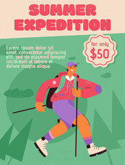 Vector poster of Summer Expedition concept