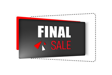 Final sale banner for website, appication or online shopping advertising
