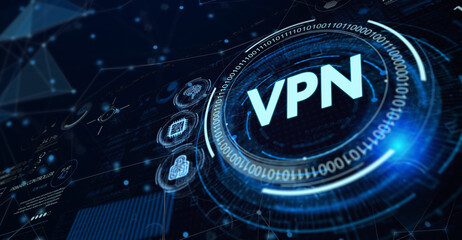 Business, Technology, Internet and network concept. VPN network security internet privacy encryption concept.