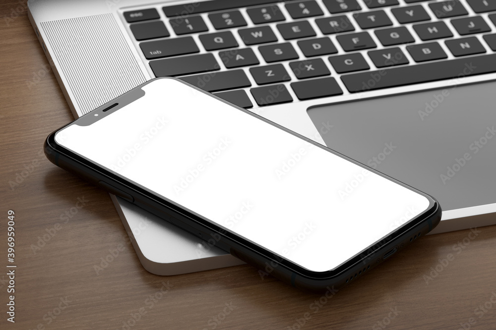 Poster device mock up - 3d rendering