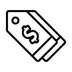 Price icon vector illustration in line style for any projects