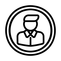 Account icon vector illustration in line style for any projects