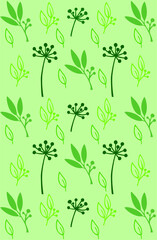green background with plants