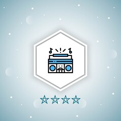     boombox vector icons modern