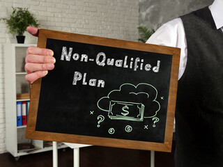 Non-Qualified Plan phrase on the blackboard