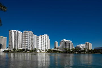 Fototapeta premium Brickell Key Miami FL a residential island