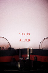 Taxes ahead phrase