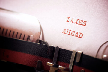 Taxes ahead phrase