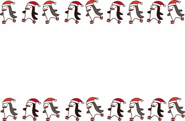 サンタペンギンフレーム