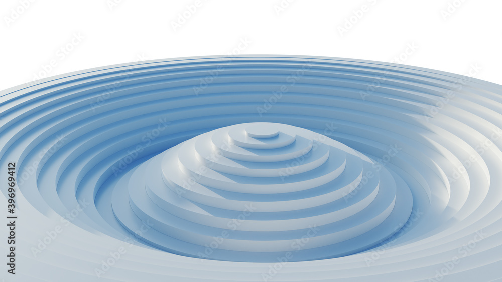 Poster abstract background with circles in waves