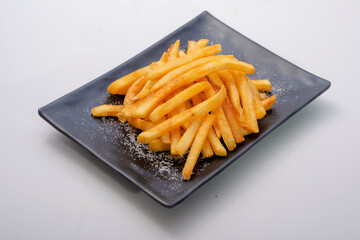 golden crunchy french fried on plate