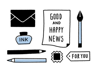 手描き風_文房具のイラスト02