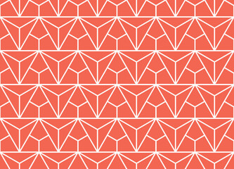 The geometric pattern with lines. Seamless vector background. White and pink texture. Graphic modern pattern. Simple lattice graphic design
