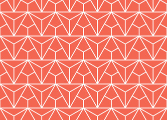 The geometric pattern with lines. Seamless vector background. White and pink texture. Graphic modern pattern. Simple lattice graphic design