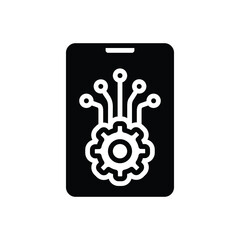 Black solid icon for software