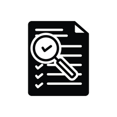 Black solid icon for assessment