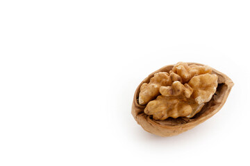 walnuts on a white background