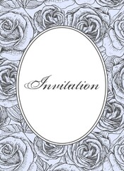 Postcard, invitation, cover, label. Flowers, leaves and branches. Botanical background. Hand drawing. Black engraving, graphics, line art. Vintage. Black and white. Isolated vector illustrations.