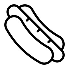 hot dog icon with outline style. Suitable for website design, logo, app and ui.