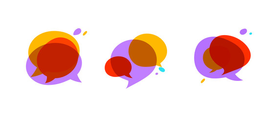 Collection of speech bubbles and dialog balloons Doodle Hand drawn vector collection.