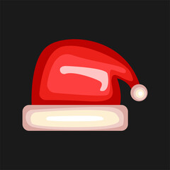 Christmas Hanta Hat Icon Vector Flat Background
