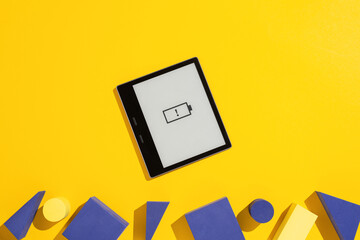 e-book on a colored background