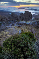 mar de nubes en la montaña 