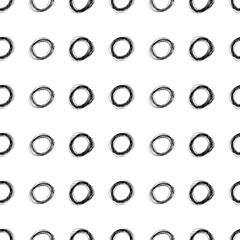 Seamless pattern with sketch ellipses shape