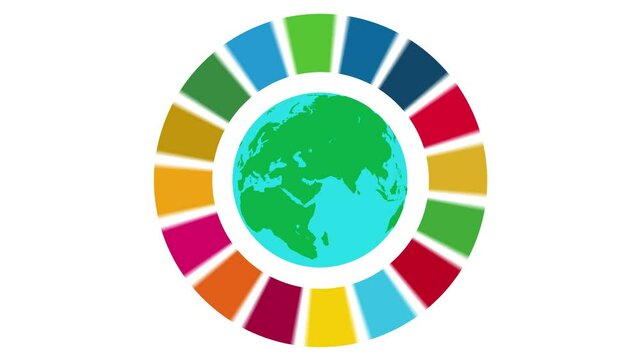 SDGs (Sustainable Development Goals) concept icon animation.