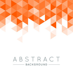 Geometric Orange and White Abstract Vector Background for Use in Design. Modern Polygon Texture with Text