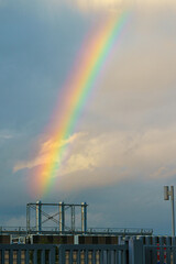 Rainbow and Clouds at sunset
