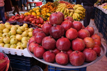 Red fruit on the market