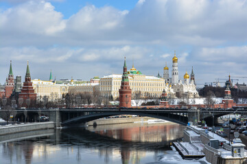 Obraz premium The Moscow Kremlin and the embankment.