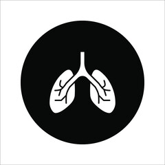 Lungs Vector Icon Design Template