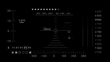 HUD control panel.Viewfinder navigator HUD.Technological futuristic abstract airoplane control panel,night vision display.PNG Alpha. - Powered by Adobe