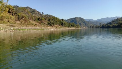 Landscape Nature and Mountain view and River 